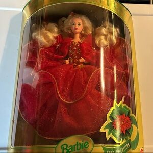 1993 Barbie Holiday Collection Doll in Sparkling Red Gown